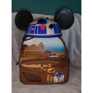 Disney Star Wars Daniel Nicole Droid Bag w/R2D2 Mickey Ears Bundle